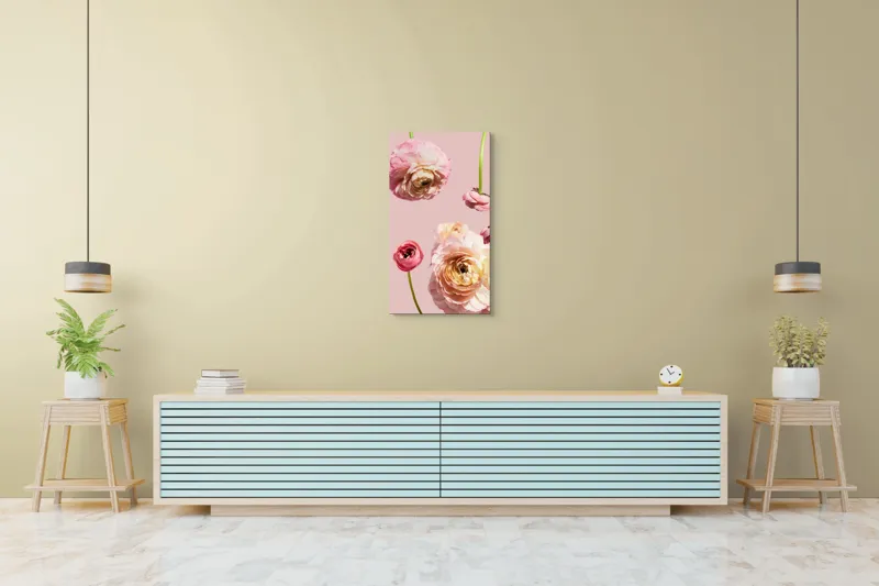 Tablou Canvas, "Splendoarea florilor de ranunculus pastelat", 50 x 90 cm – poza 6