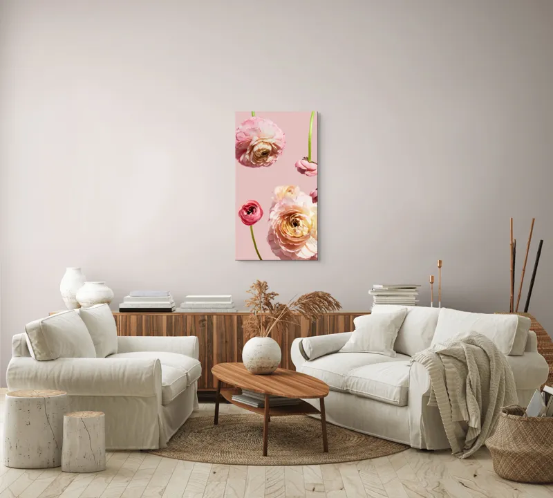 Tablou Canvas, "Splendoarea florilor de ranunculus pastelat", 50 x 90 cm – poza 7