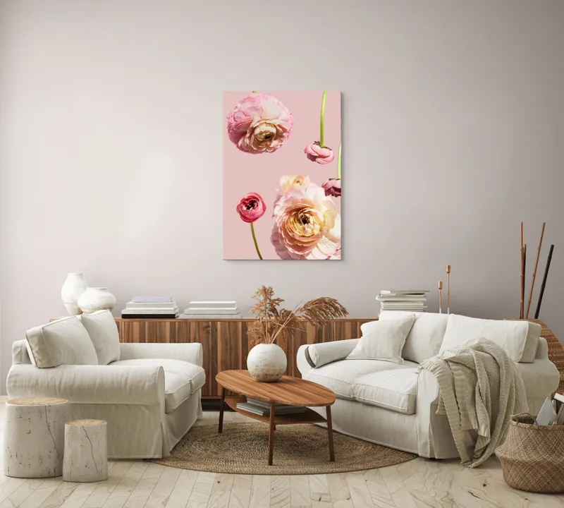 Tablou Canvas, "Splendoarea florilor de ranunculus pastelat", 70 x 100 cm – poza 4