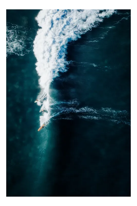 Tablou Canvas pe tema Surferii și Oceanului Azul, 100 x 150 cm