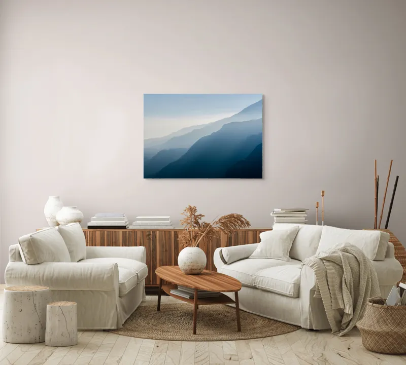 Tablou Canvas, "Umbrele Măreției Munților Pătrunzători", 100 x 70 cm – poza 3