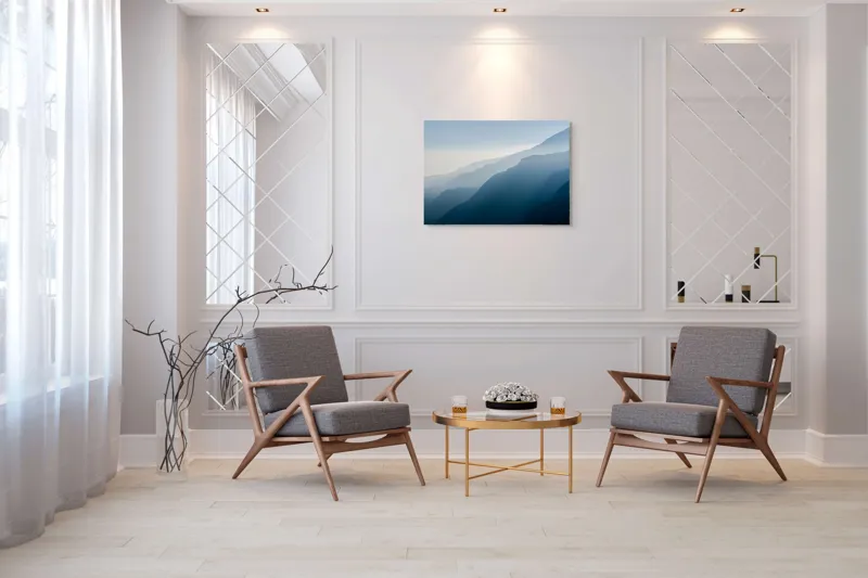Tablou Canvas, "Umbrele Măreției Munților Pătrunzători", 100 x 70 cm – poza 5