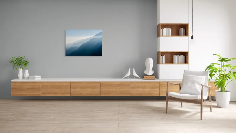 Tablou Canvas, "Umbrele Măreției Munților Pătrunzători", 100 x 70 cm – poza 6