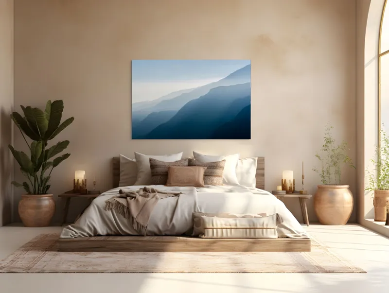 Tablou Canvas, "Umbrele Măreției Munților Pătrunzători", 150 x 100 cm – poza 4