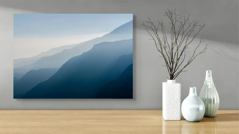 Tablou Canvas, "Umbrele Măreției Munților Pătrunzători", 70 x 50 cm – poza 3