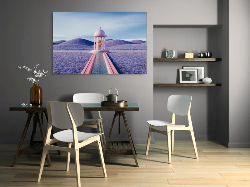 Tablou Canvas Templul Viselor în Floare pe Fundal de Floare, 150 x 100 cm – poza 5