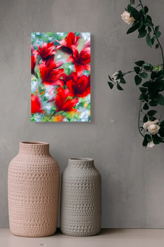 Tablou Canvas, "Armonia dansului floral vibrant", 26 x 39 cm – poza 6