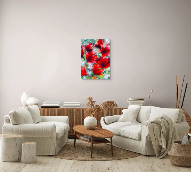 Tablou Canvas, "Armonia dansului floral vibrant", 50 x 70 cm – poza 4