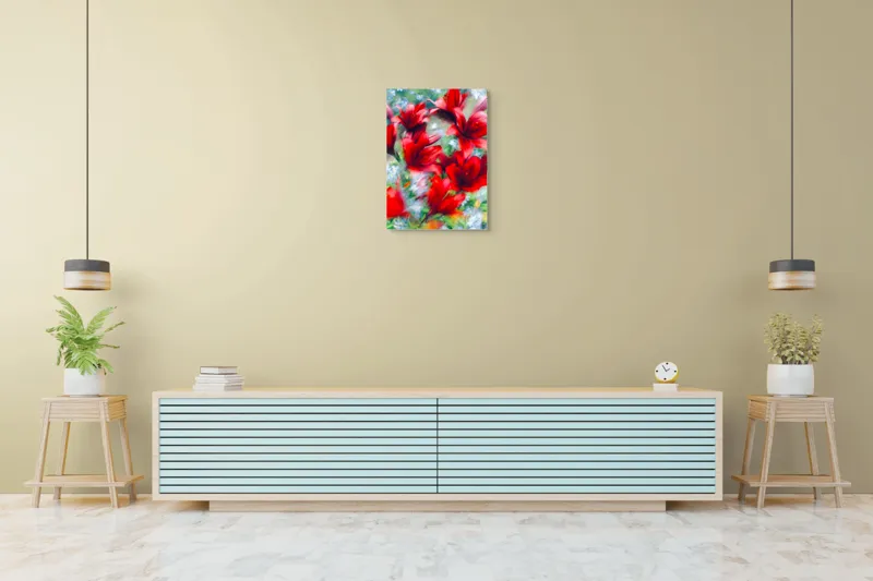Tablou Canvas, "Armonia dansului floral vibrant", 50 x 70 cm – poza 6