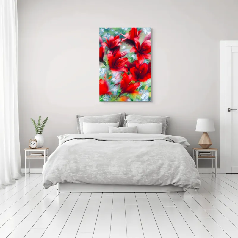 Tablou Canvas, "Armonia dansului floral vibrant", 70 x 100 cm – poza 3