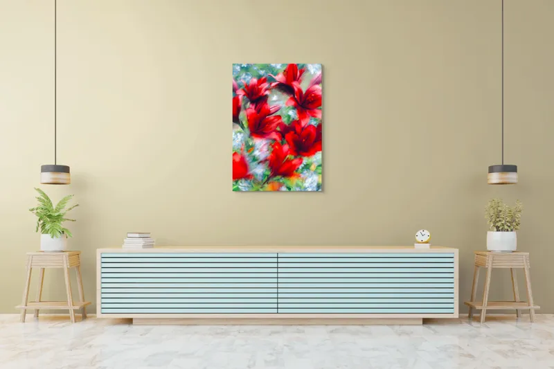 Tablou Canvas, "Armonia dansului floral vibrant", 70 x 100 cm – poza 5