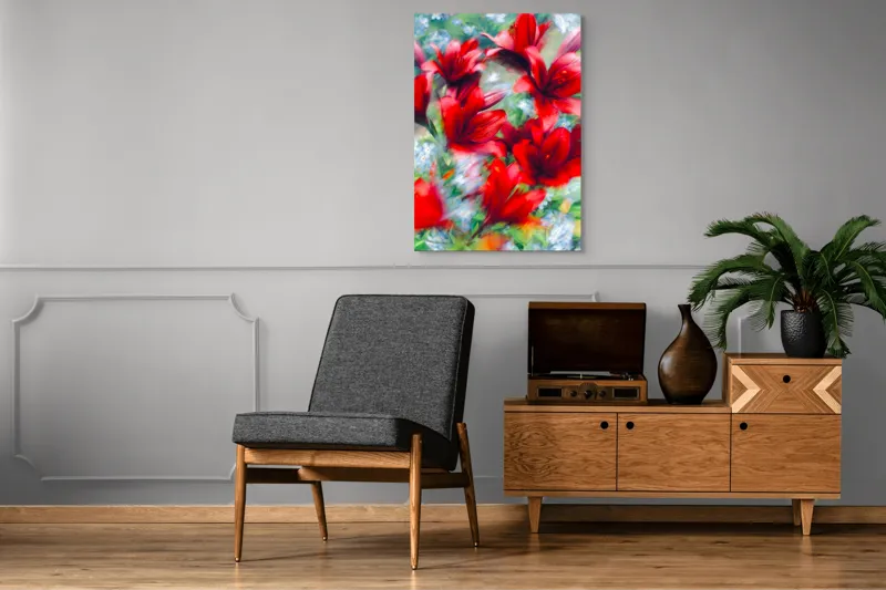 Tablou Canvas, "Armonia dansului floral vibrant", 70 x 100 cm – poza 6