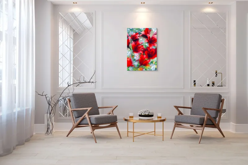 Tablou Canvas, "Armonia dansului floral vibrant", 70 x 100 cm – poza 8