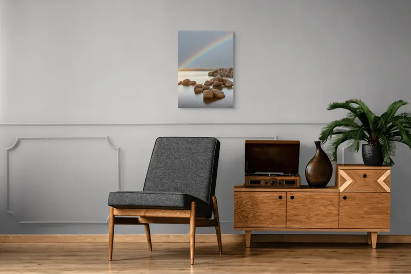 Tablou Canvas Curcubeu peste pietre însuflețite, artă naturală, 50 x 70 cm – poza 8