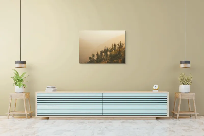 Tablou Canvas, "Respirația lină a dimineții aurii", 100 x 70 cm – poza 4