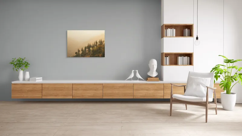 Tablou Canvas, "Respirația lină a dimineții aurii", 100 x 70 cm – poza 6