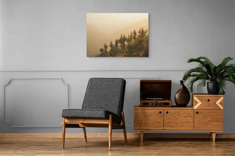 Tablou Canvas, "Respirația lină a dimineții aurii", 100 x 70 cm – poza 8