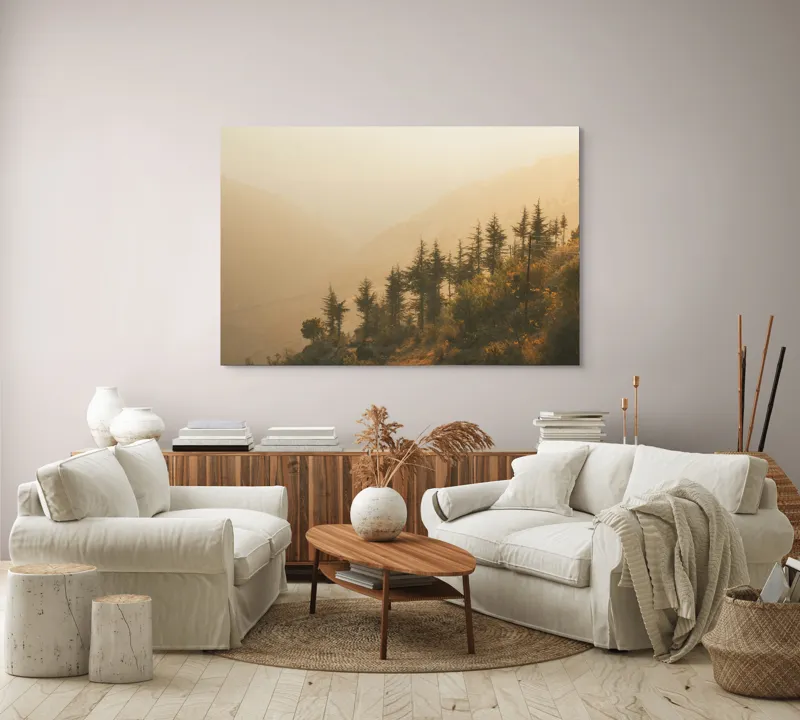 Tablou Canvas, "Respirația lină a dimineții aurii", 150 x 100 cm – poza 3