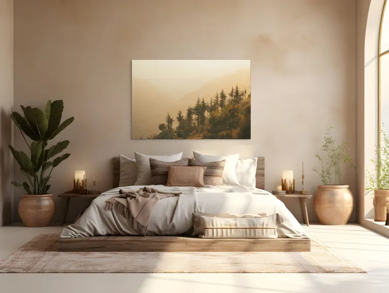 Tablou Canvas, "Respirația lină a dimineții aurii", 150 x 100 cm – poza 4