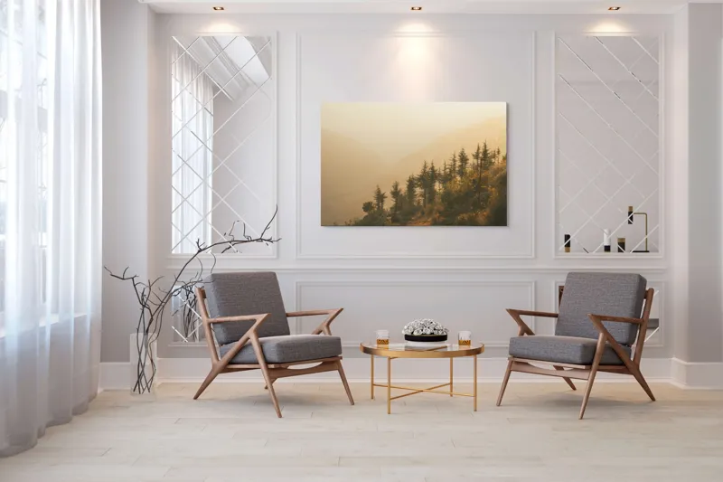 Tablou Canvas, "Respirația lină a dimineții aurii", 150 x 100 cm – poza 7