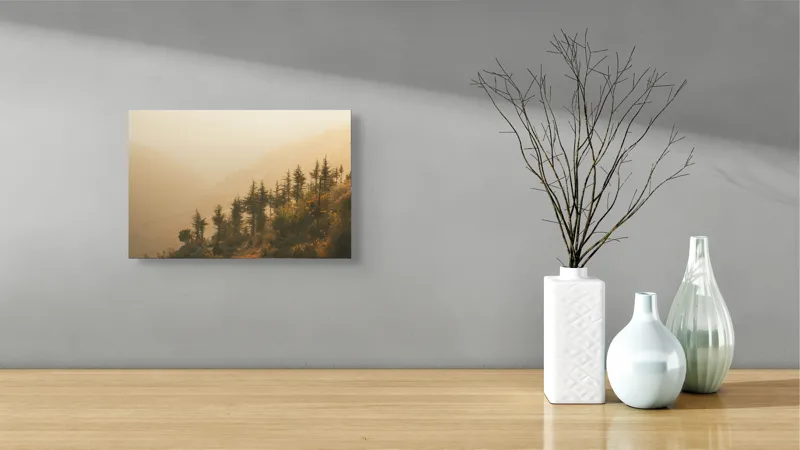 Tablou Canvas, "Respirația lină a dimineții aurii", 39 x 26 cm – poza 8