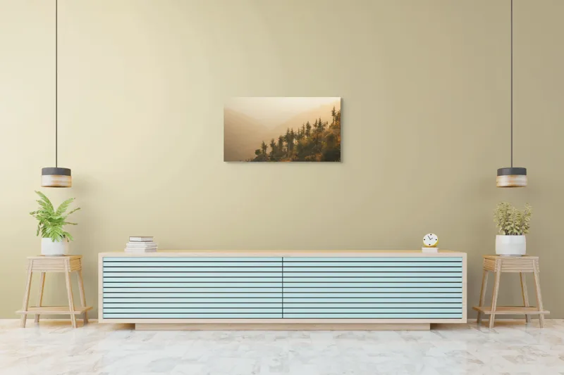 Tablou Canvas, "Respirația lină a dimineții aurii", 90 x 50 cm – poza 5