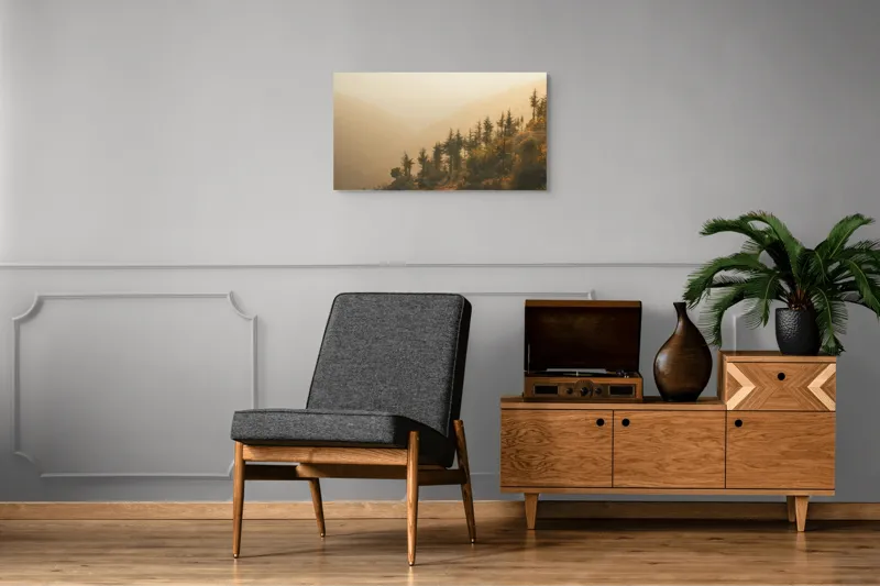 Tablou Canvas, "Respirația lină a dimineții aurii", 90 x 50 cm – poza 6