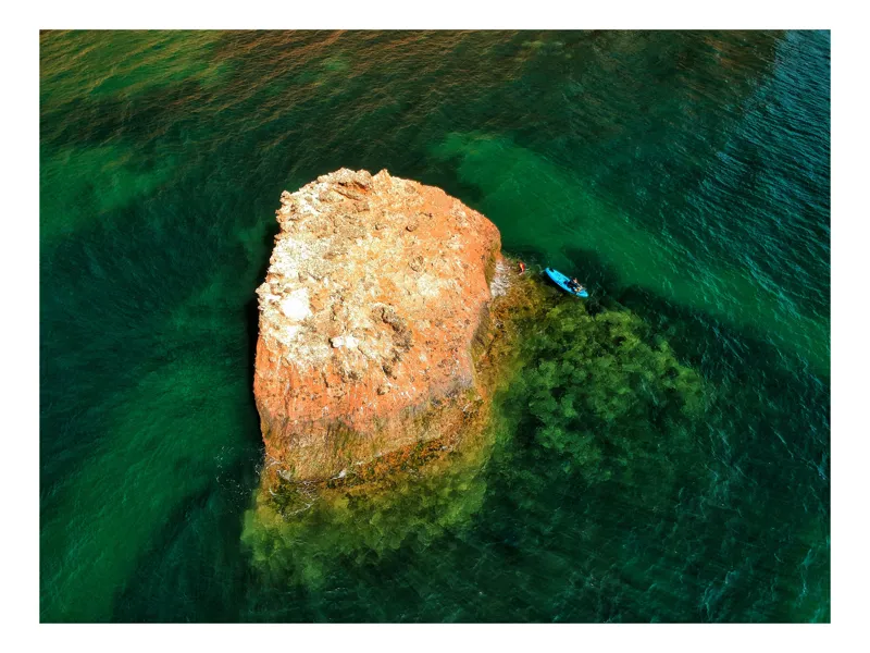 Tablou Canvas, "Insula Arămie în Marea de Smarald", 90 x 50 cm