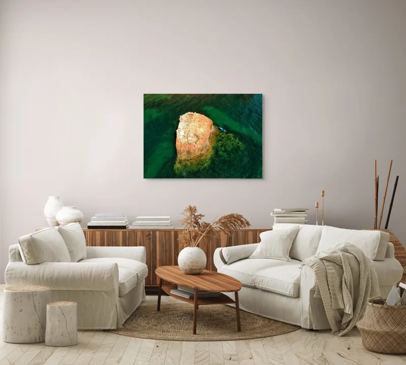 Tablou Canvas, "Insula Arămie în Marea de Smarald", 100 x 70 cm – poza 3