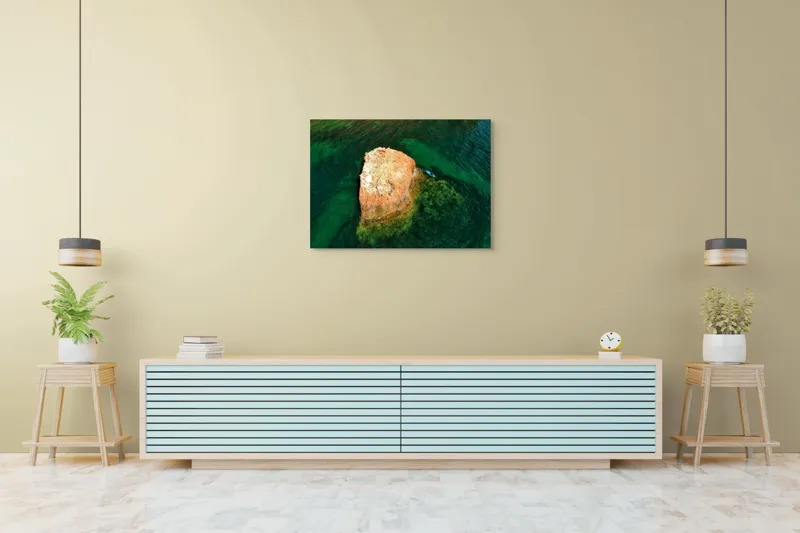 Tablou Canvas, "Insula Arămie în Marea de Smarald", 100 x 70 cm – poza 4
