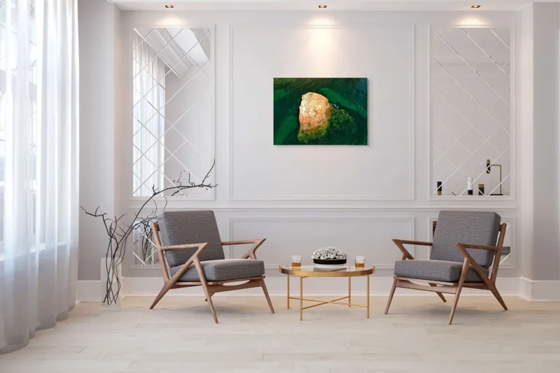 Tablou Canvas, "Insula Arămie în Marea de Smarald", 100 x 70 cm – poza 5