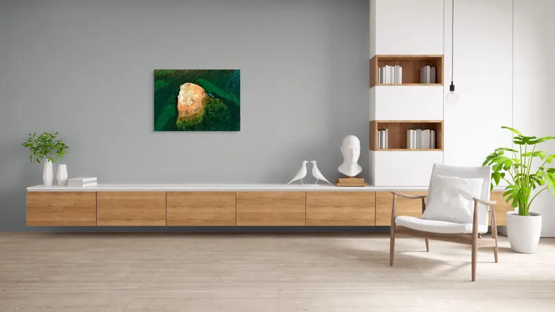 Tablou Canvas, "Insula Arămie în Marea de Smarald", 100 x 70 cm – poza 6