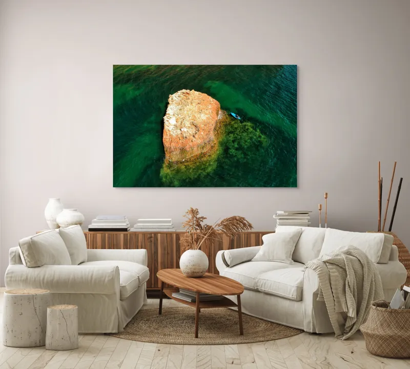 Tablou Canvas, "Insula Arămie în Marea de Smarald", 150 x 100 cm – poza 3