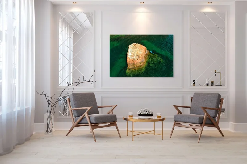 Tablou Canvas, "Insula Arămie în Marea de Smarald", 150 x 100 cm – poza 7