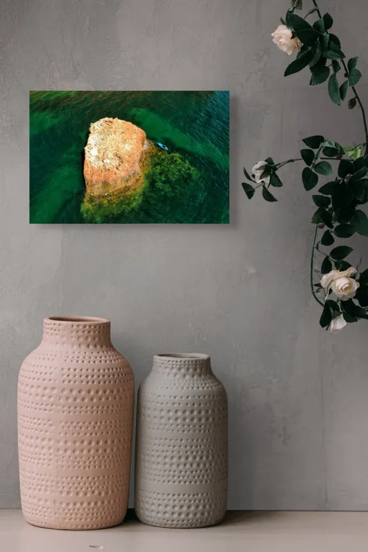Tablou Canvas, "Insula Arămie în Marea de Smarald", 39 x 26 cm – poza 4