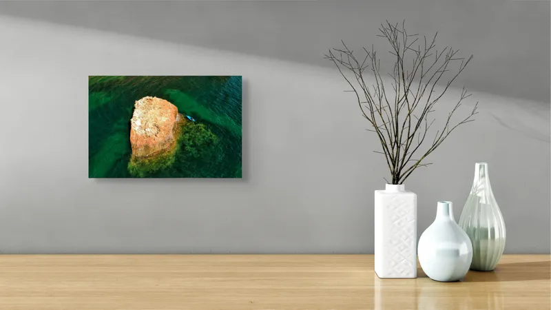 Tablou Canvas, "Insula Arămie în Marea de Smarald", 39 x 26 cm – poza 8