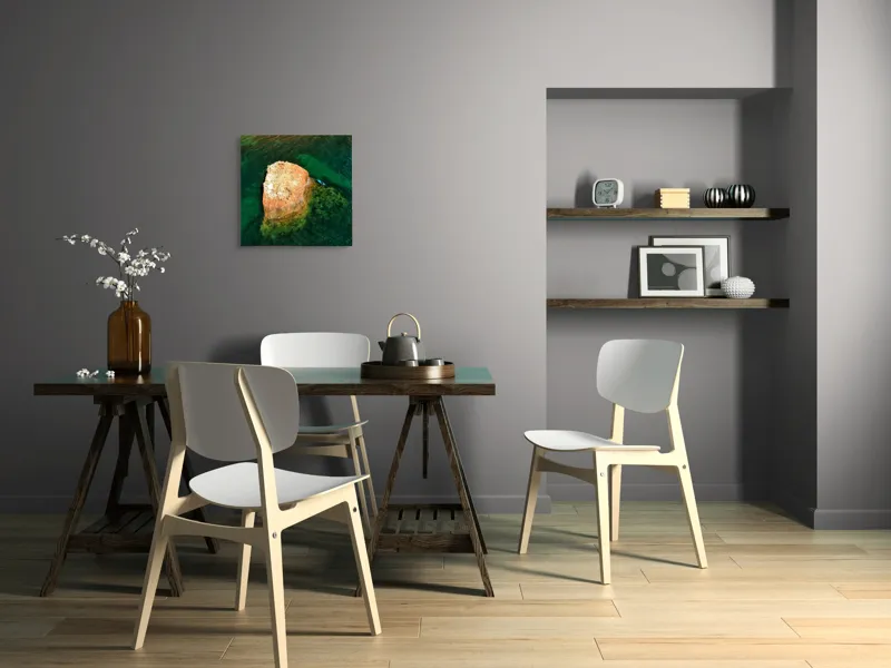 Tablou Canvas, "Insula Arămie în Marea de Smarald", 50 x 50 cm – poza 8