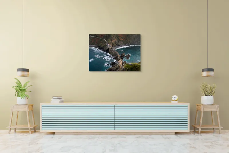 Tablou Canvas, "Drumul șerpuitor spre oceanul nesfârșit", 100 x 70 cm – poza 4