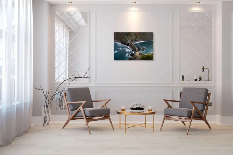 Tablou Canvas, "Drumul șerpuitor spre oceanul nesfârșit", 100 x 70 cm – poza 5