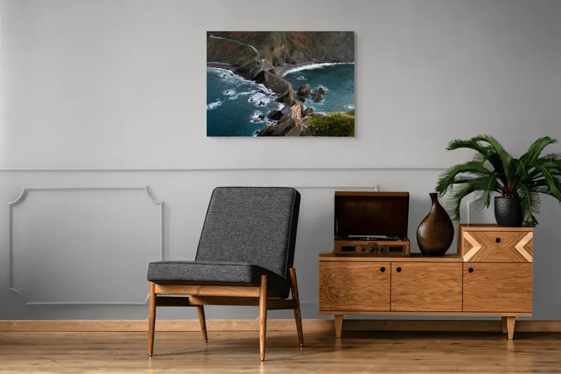 Tablou Canvas, "Drumul șerpuitor spre oceanul nesfârșit", 100 x 70 cm – poza 8