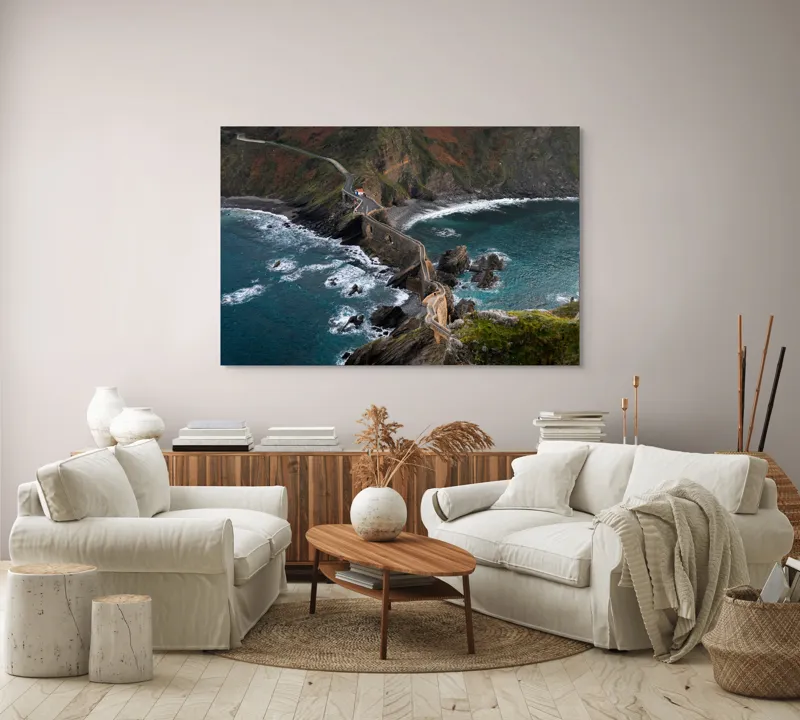 Tablou Canvas, "Drumul șerpuitor spre oceanul nesfârșit", 150 x 100 cm – poza 3