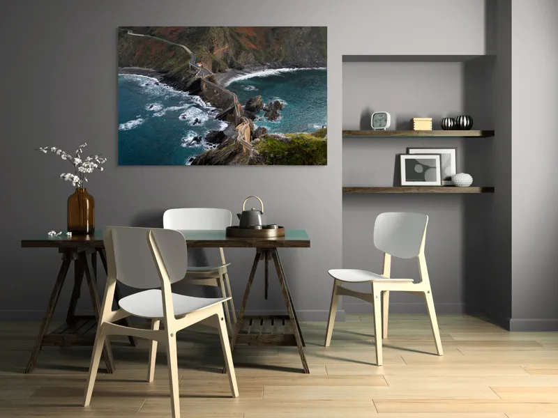 Tablou Canvas, "Drumul șerpuitor spre oceanul nesfârșit", 150 x 100 cm – poza 5