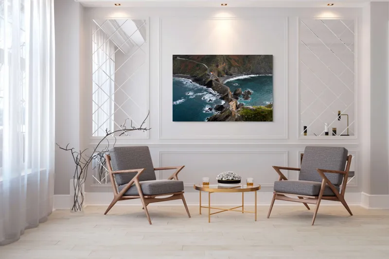 Tablou Canvas, "Drumul șerpuitor spre oceanul nesfârșit", 150 x 100 cm – poza 7