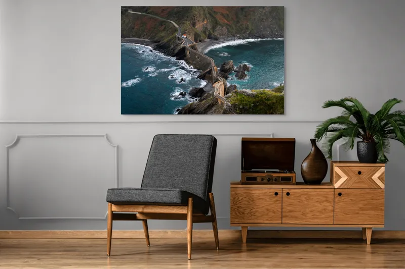 Tablou Canvas, "Drumul șerpuitor spre oceanul nesfârșit", 150 x 100 cm – poza 8