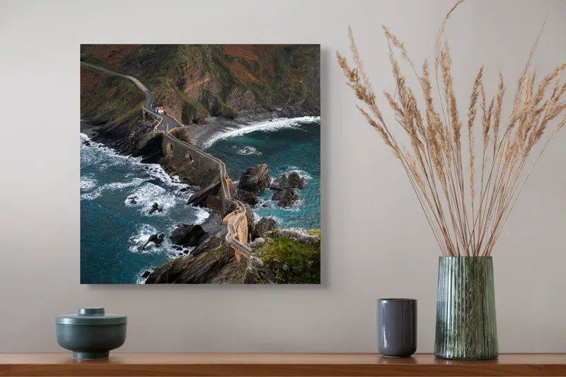 Tablou Canvas, "Drumul șerpuitor spre oceanul nesfârșit", 50 x 50 cm – poza 4