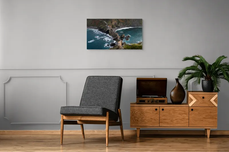 Tablou Canvas, "Drumul șerpuitor spre oceanul nesfârșit", 90 x 50 cm – poza 6