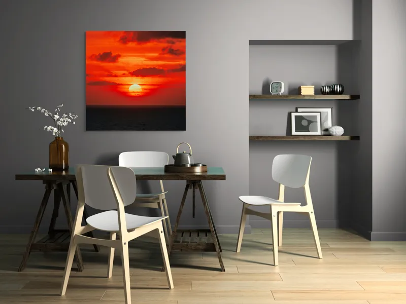 Tablou Canvas, "Soare apus în oceanul roșu", 100 x 100 cm – poza 6