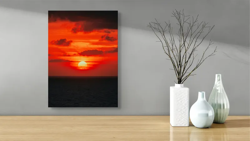 Tablou Canvas, "Soare apus în oceanul roșu", 39 x 54 cm – poza 4