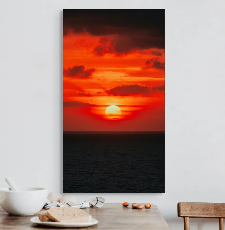 Tablou Canvas, "Soare apus în oceanul roșu", 50 x 90 cm – poza 3