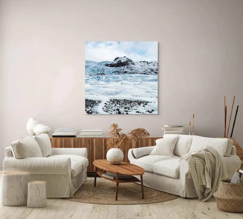 Tablou Canvas, "Călătorie prin regatul înghețat al timpului", 100 x 100 cm – poza 3